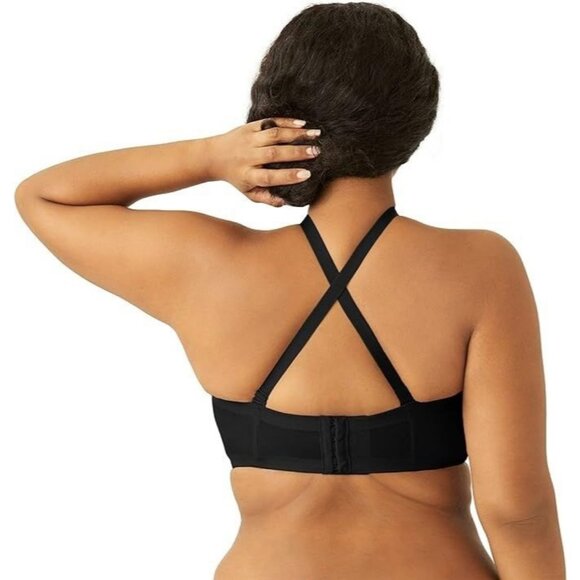 Wacoal Red Carpet Full Figure Underwire Strapless Bra 854119 BLACK 38H NWT - Picture 2 of 3